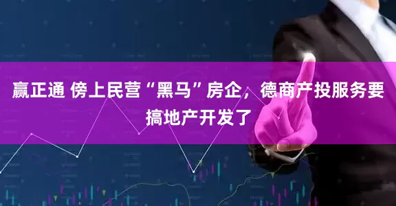 赢正通 傍上民营“黑马”房企，德商产投服务要搞地产开发了